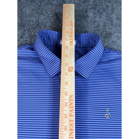Peter Millar Summer Comfort Polo Shirt Mens XL Blue Performance Streamsong Golf - Picture 7 of 10